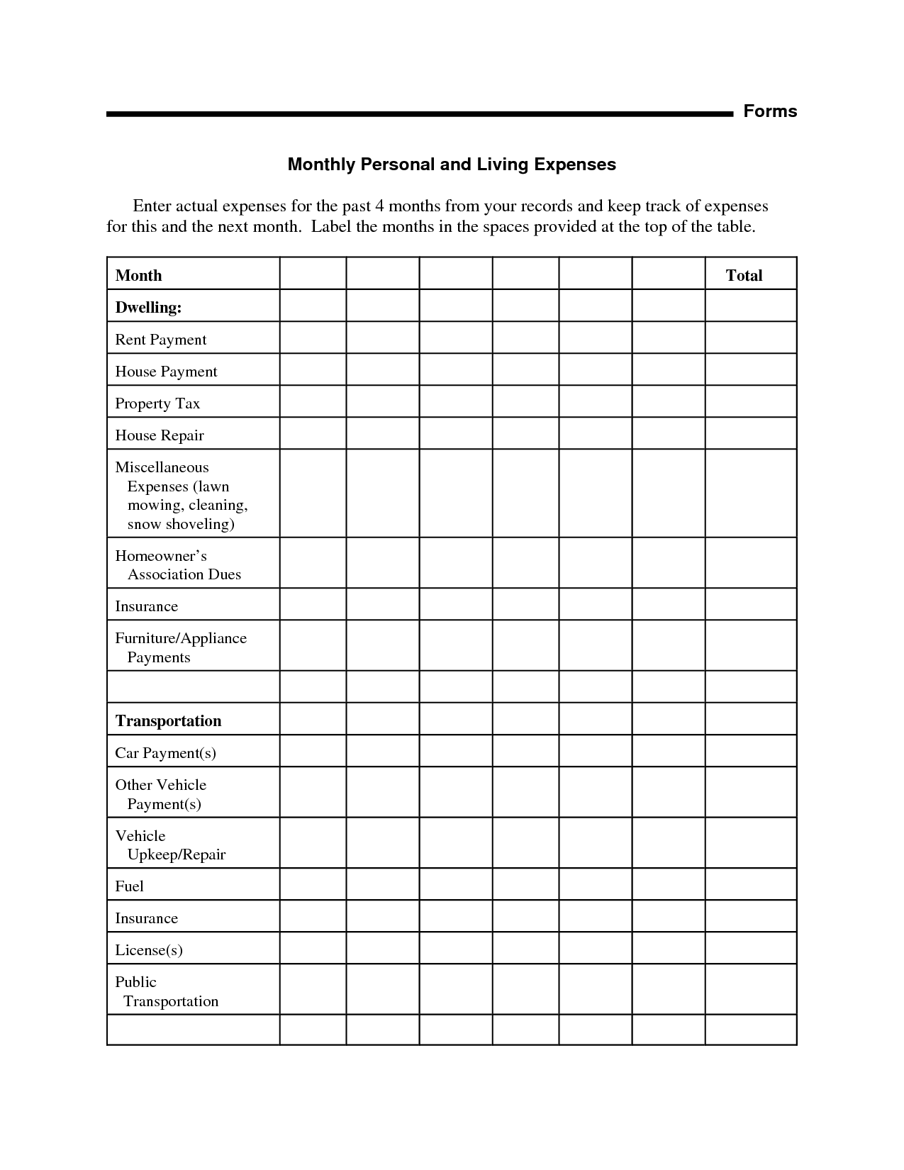 18 Household Expense Budget Worksheet Worksheeto