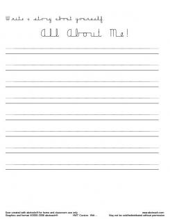 Printable Cursive Writing Paper