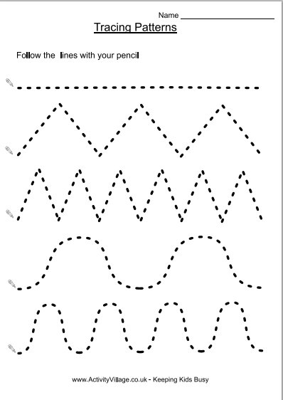 Printable Line Tracing Worksheets