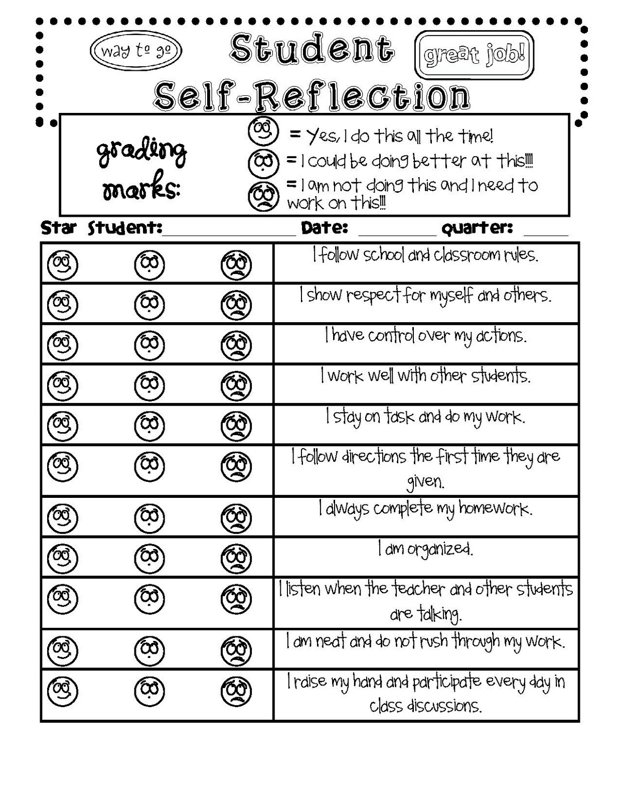 Student Self-Reflection