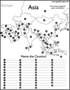 Asia Map Quiz Countries