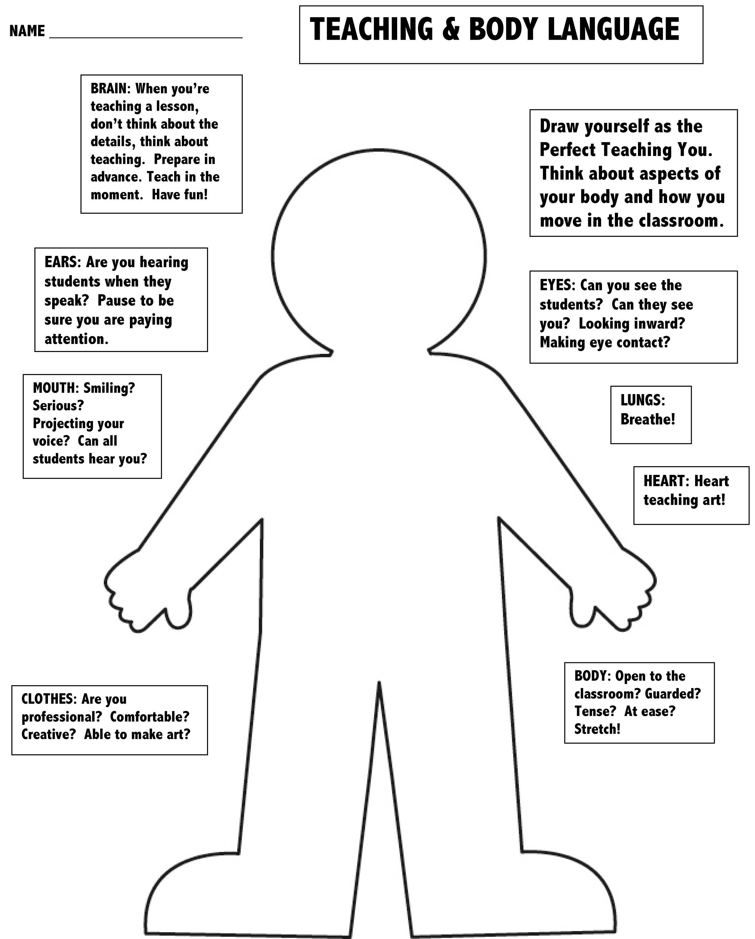 Body Language Worksheets For Kids