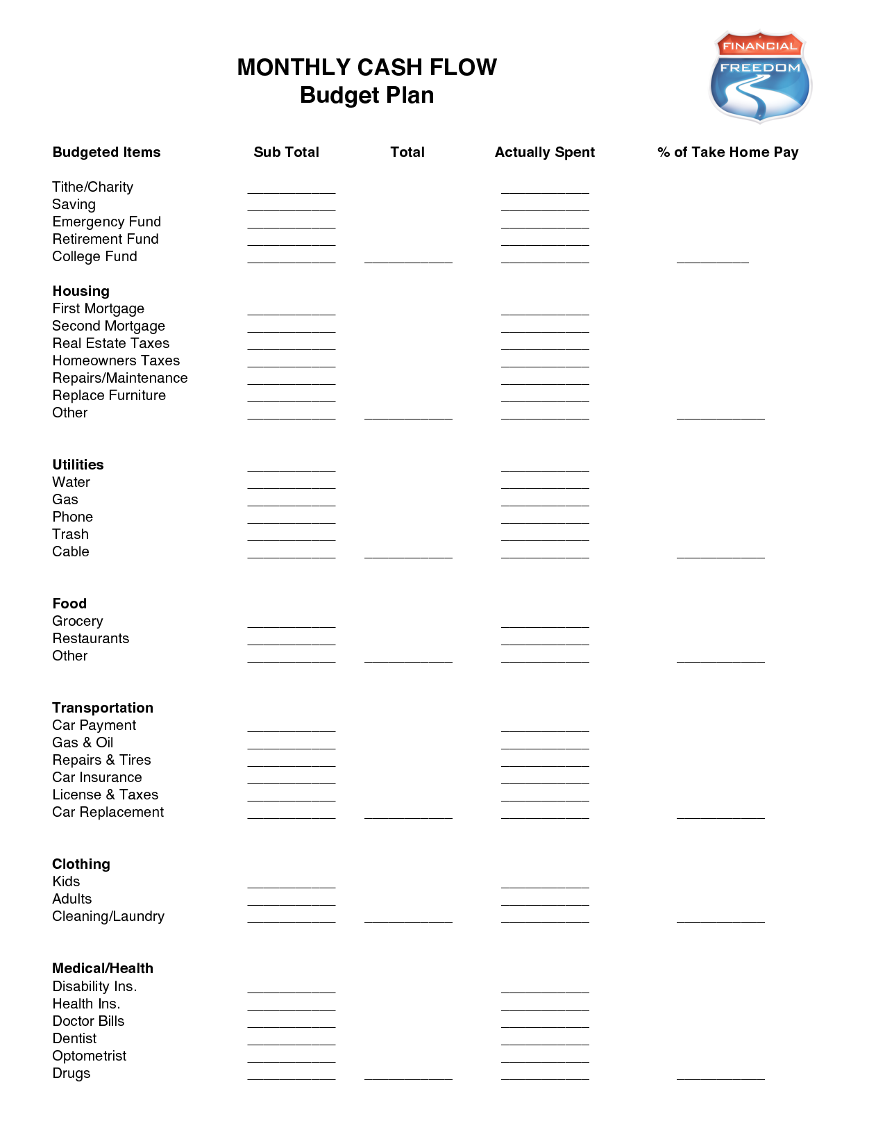 18 Free Printable Dave Ramsey Budget Worksheets / worksheeto com