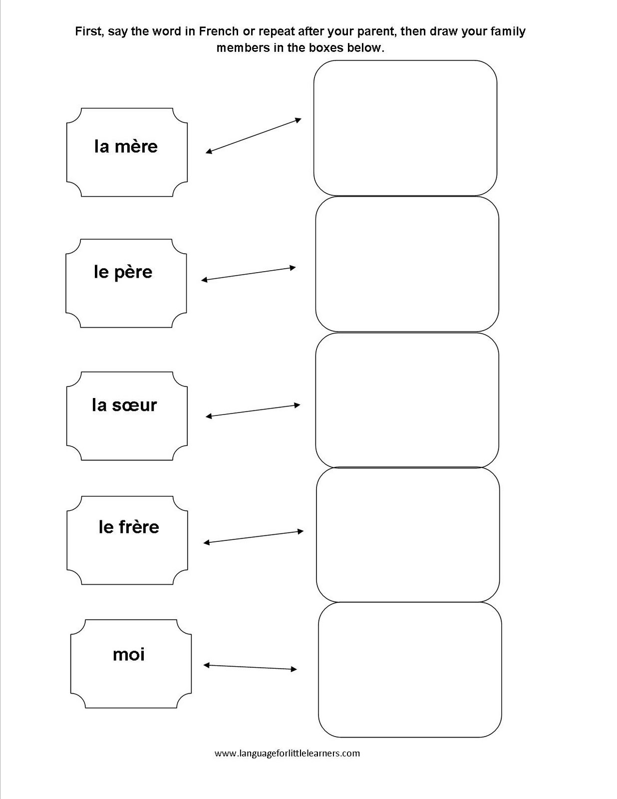 French Family Worksheet