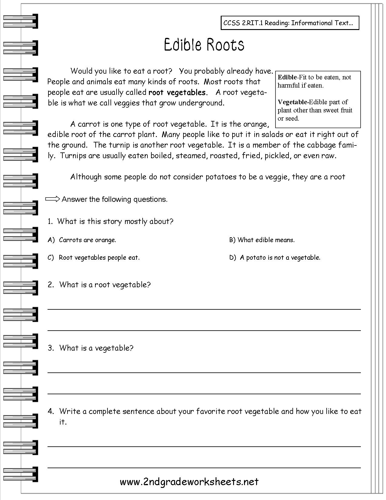 Reading Informational Text Worksheets 3rd Grade