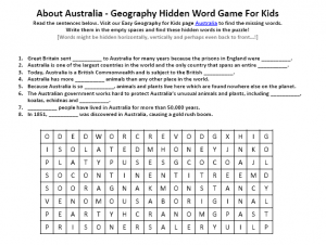 Science Hidden Word Worksheet