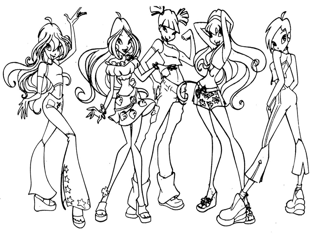 Winx Club Coloring Pages Girls