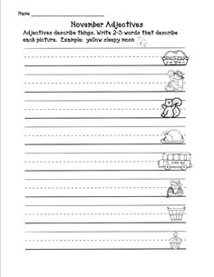 2nd Grade Adjective Worksheets