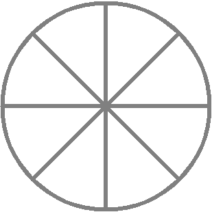 Blank Fraction Circle Eighths