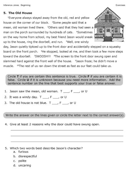 Making Generalizations Reading Worksheets