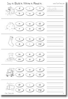 Printable Digraph Worksheets