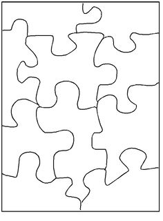 Puzzle Piece Cut Out Templates