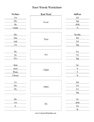 ROOT-WORDS Chart