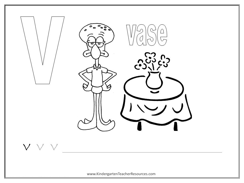 Spongebob Letter Alphabets Worksheets