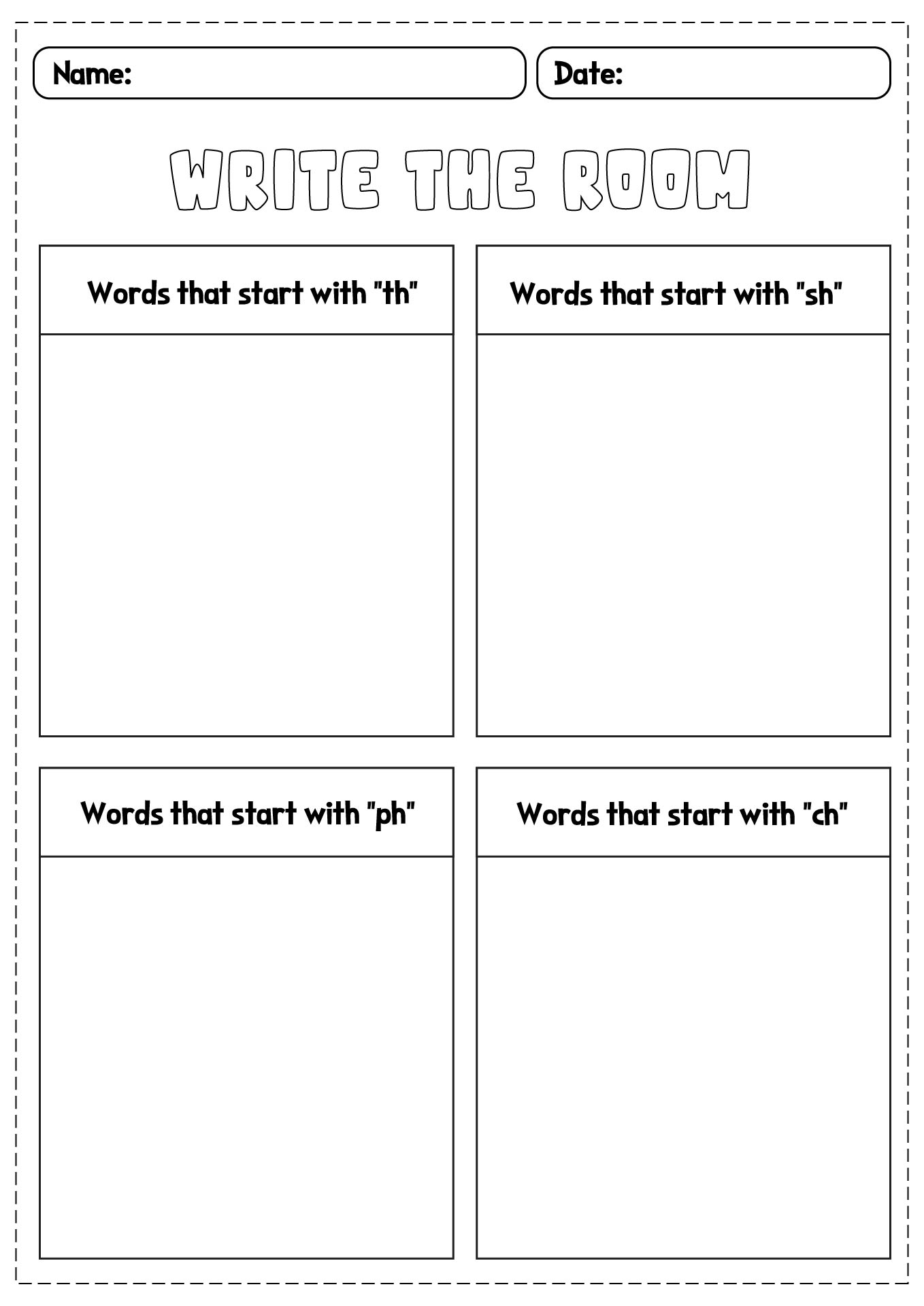 Write the Room Activity