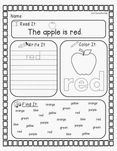 Color Red Preschool Activities