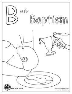 Coloring Pages for Kids for Baptism