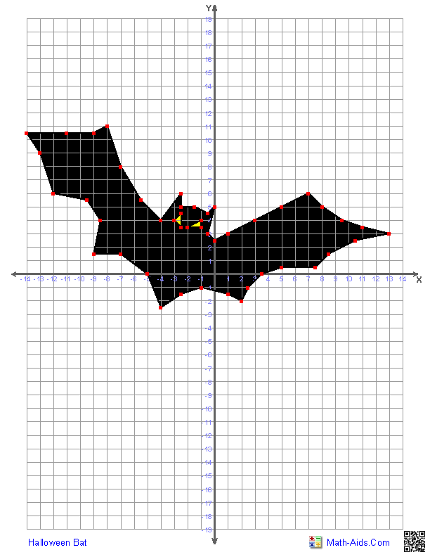 Coordinate Plane Graphing Halloween Worksheet