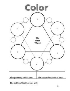 Elements of Art Color Wheel Worksheet