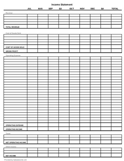 Free Blank Spreadsheets