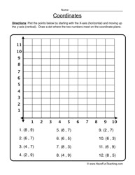 Fun Coordinate Graph Worksheets