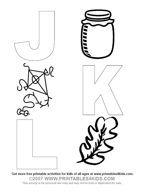 Letter J Coloring Pages Printable