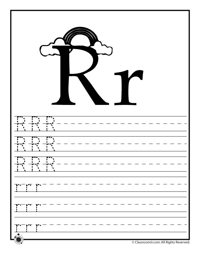 Letter R Practice Worksheet