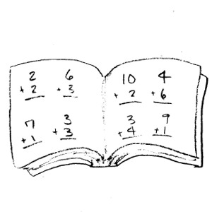 Math Book Clip Art Black and White