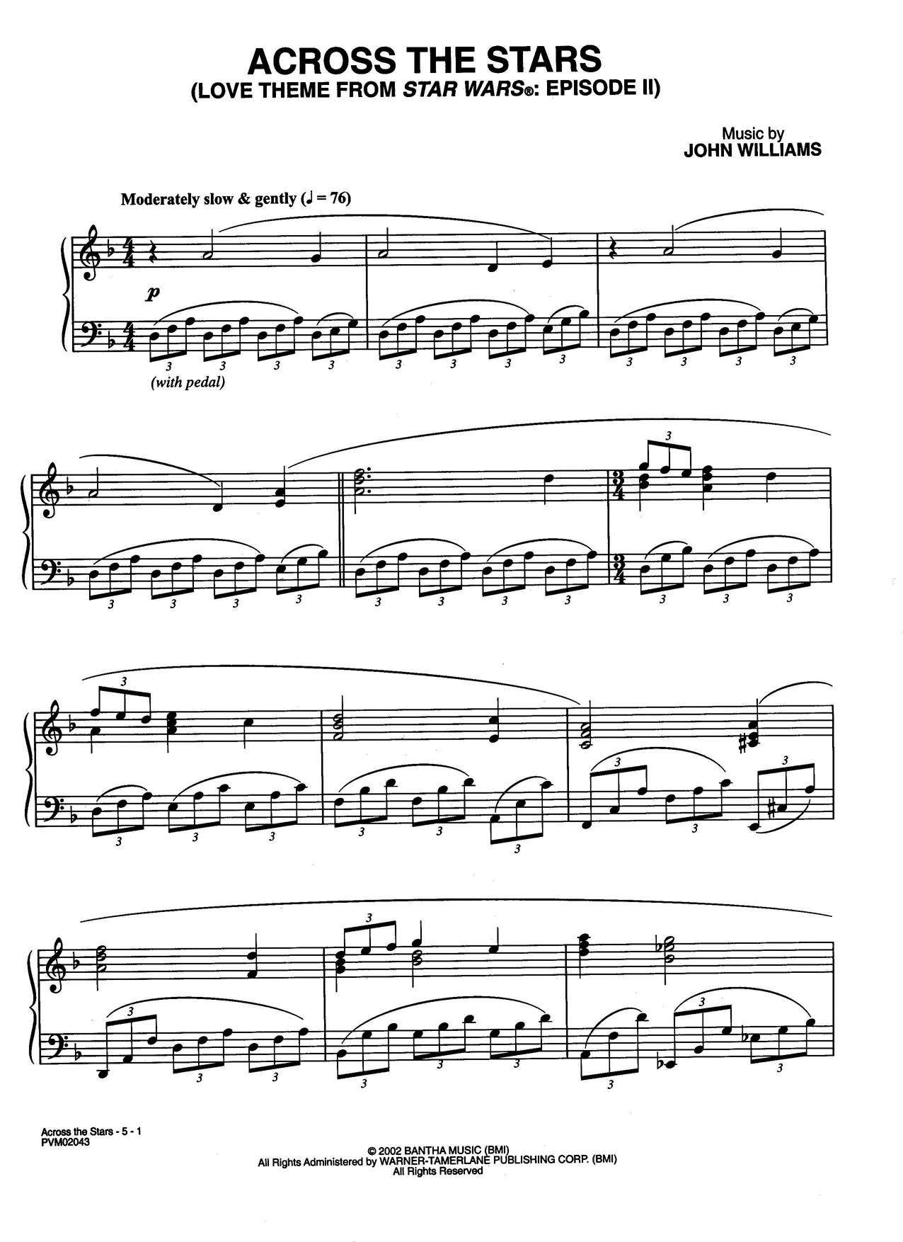 Star Wars Violin Sheet Music across the Stars