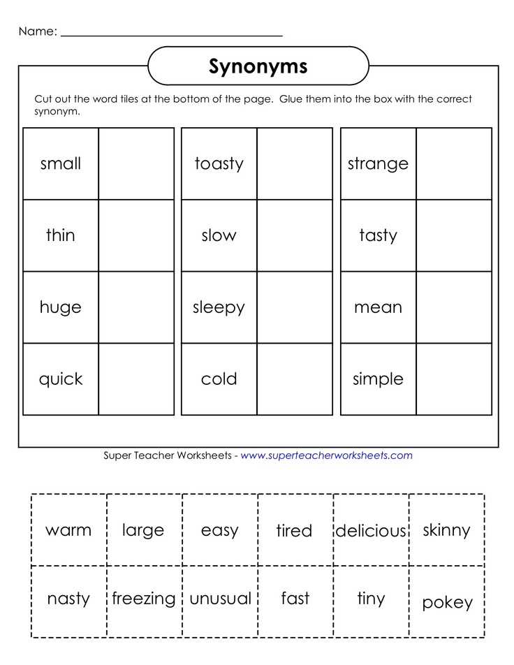 17 Antonyms And Synonyms Worksheets 2nd Grade Worksheeto