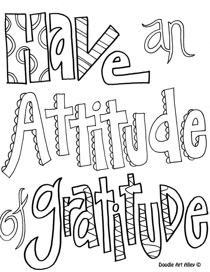 Coloring Pages Attitude Quotes