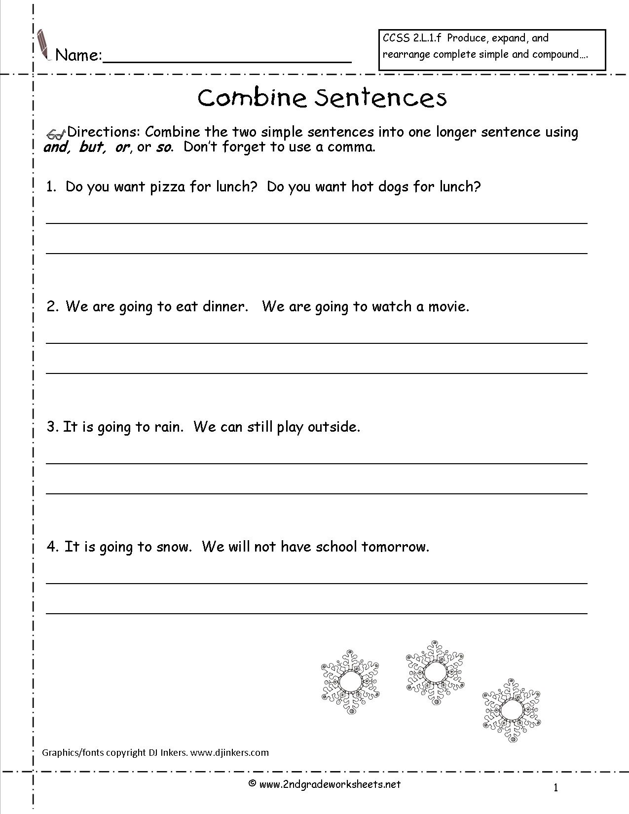 16 Sentence Handwriting Worksheets Worksheeto