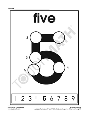 free touch math worksheets for kindergarten
