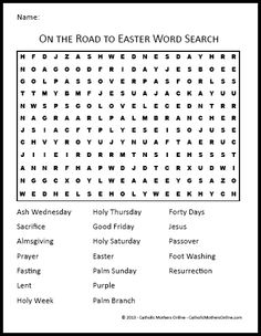 Holy Week Word Search