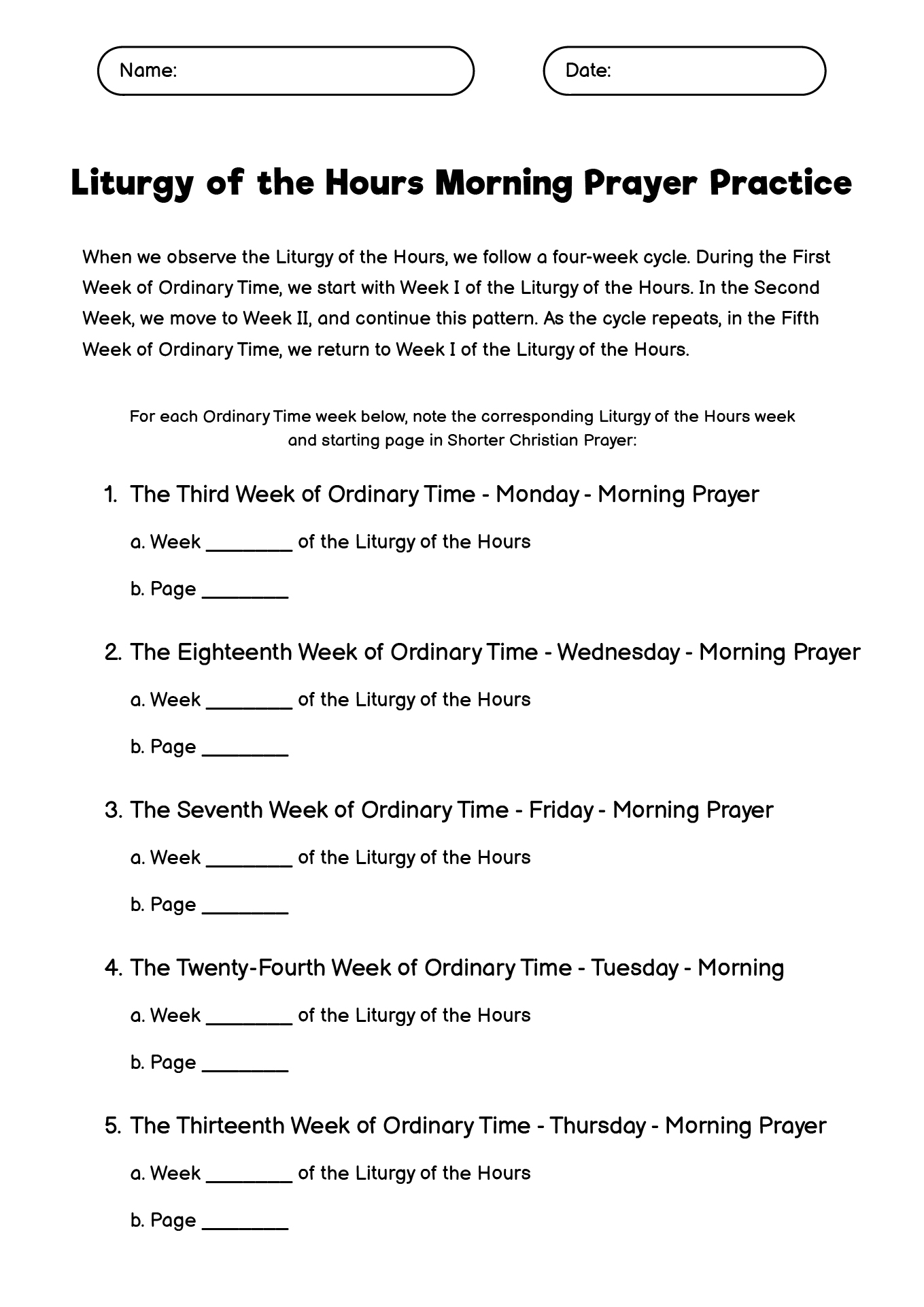 16 Prayer Handouts Worksheet Worksheeto