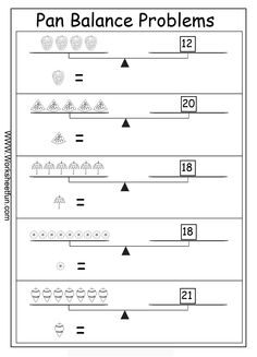 Pan Balance Math Worksheets