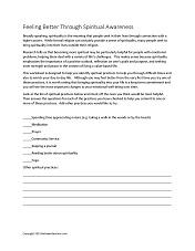 Spiritual Awareness Worksheets