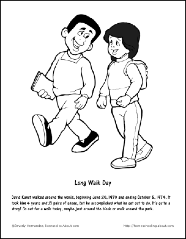 Walking Feet Coloring Page