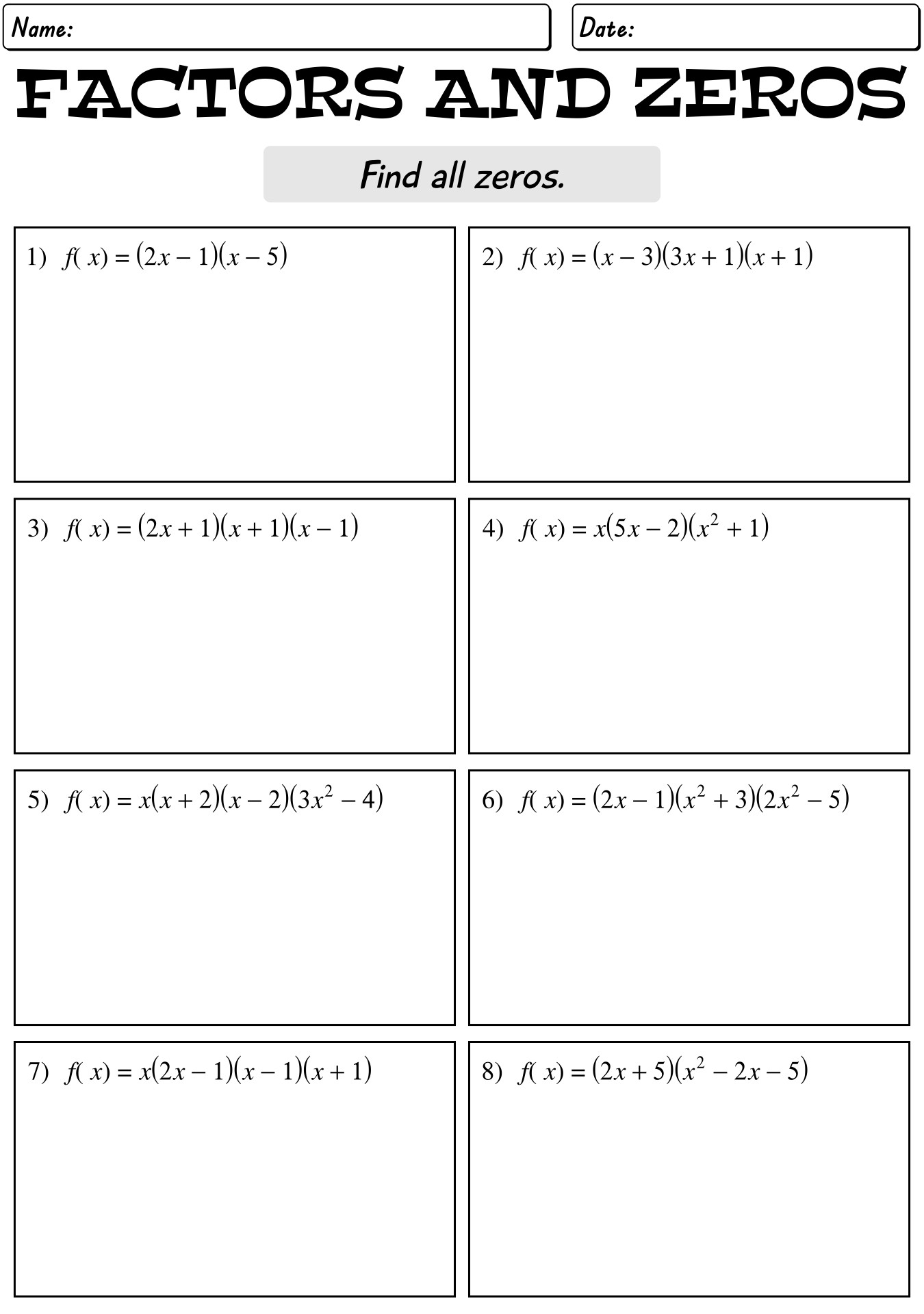 17 Polynomial Worksheets Printable Worksheeto