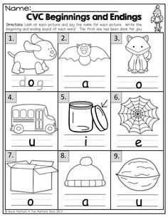 Beginning and Ending Sounds Worksheet