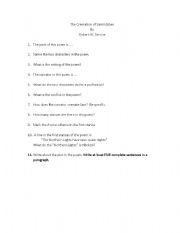 Cremation of Sam McGee Worksheets