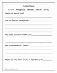 Free Goal Setting Worksheets