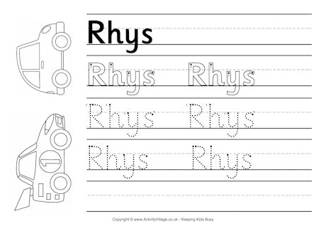 Free Printable Name Tracing Worksheets