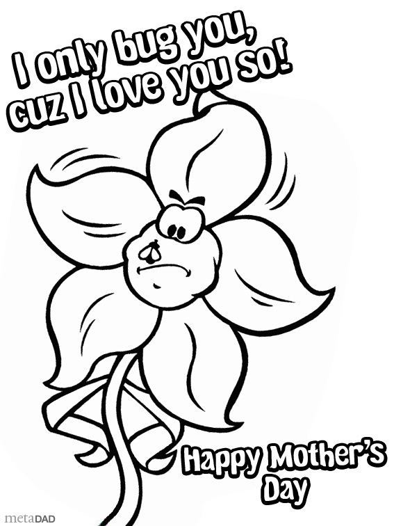 Happy Mothers Day Coloring Pages