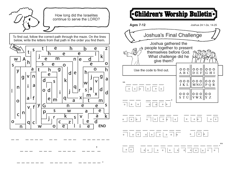 14 Printable Bible Activity Worksheets /