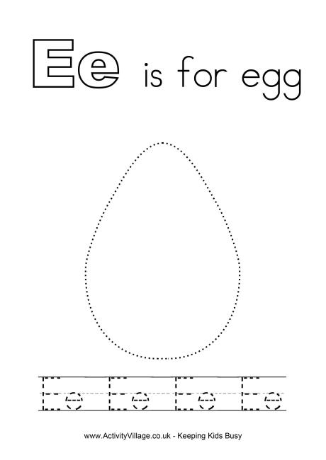 Letter E Tracing Worksheets