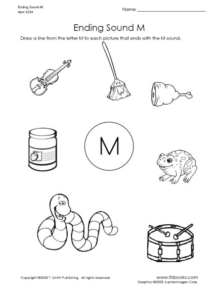 11 Ending Sound Worksheets For Kindergarten Worksheeto