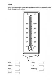 Printable Thermometer Worksheets