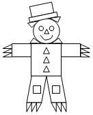 Scarecrow Cut and Paste Shapes