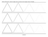 Triangle Shape Tracing Worksheets